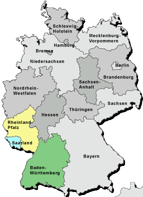 Aufgaben in Deutschland, Badenwürttemberg, Saarland, Rheinland-Pfalz